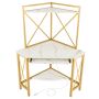 Desk 113x80x145cm., white/gold color