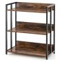 Freestanding shelf 70x35x81cm., brown/black
