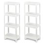Set of 2 shelves 36x23x99.5cm., white