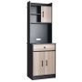 Kitchen cabinet 60x40x180cm., black/gray