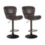 Set of 2 bar stools 47x56x113cm., brown/bronze color