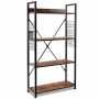 Freestanding shelf 64x24x110cm., brown/black