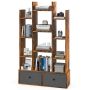 Freestanding shelf 80x24x132cm., brown