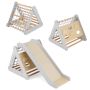 Climbing triangle with slide, light brown/grey