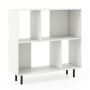 Freestanding shelf 90x30x90cm., white/black