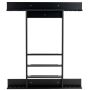 Wall-mounted billiard cue rack 79x8x91cm, black