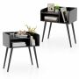 Set of 2 bedside tables 50x32x58cm., black