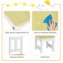 Children's table with 3 chairs, white/light brown