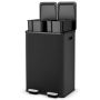 Trash can 48x38x67cm., black