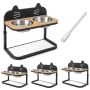 Dog bowl stand with two bowls 43x22x38.5cm., various colors
