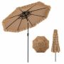 Beach umbrella 267x247cm., brown/black