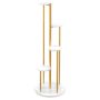Flower stand 40x40x125cm., gold/white color