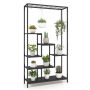 Plant shelf 100x30x180cm., black