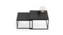 Concrete design coffee table Twin 70x70x42cm / 60x60x36 cm, black