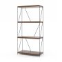 Freestanding shelf 61x29.5x105cm., brown/black