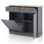 Trash can 100x35.5x90cm., gray/light brown