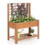 Raised bed 116x59x150cm., brown