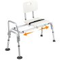 Shower chair 105x49x95cm., white/silver color