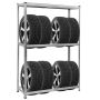 Tire rack 180x120x40cm., silver color