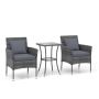 3-piece garden furniture set, grey