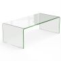 Transparent coffee table 108x50x35cm., black color