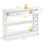 Console 100x30x80cm., white