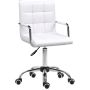 Office chair Homcom 52.5x54x99cm., white/silver color
