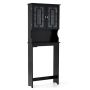 Bathroom cabinet 60x21.5x170.5cm., black