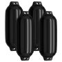 Set of 4 boat side guards 50x14cm., black