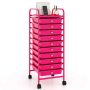 Trolley with drawers 33x37x86cm., pink
