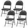 Set of 4 dining chairs 54x46x86cm., black