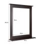 Wall mirror 68.5x57x12cm., dark brown