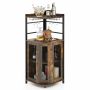 Buffet 46x46x130cm., brown/black