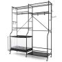 Storage shelf 170x40x174cm., white/brown