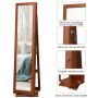 Standing mirror-jewelry cabinet 39x39x161cm., brown/black