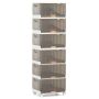 Shoe cabinet 37.5x27.5x121cm., brown/white