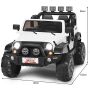 Children's electric car 123x80x80cm., white/black