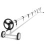Cover retractor for swimming pools with frame 57x700x42cm., silver/black