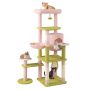 Scratching post 89x48x148cm., pink/green