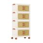 Bookcase 62.5x34.5x130.5cm., white/brown