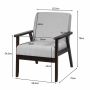 Accent armchair, Gray, 64 × 70 × 79 cm
