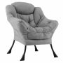 Accent armchair, beige/gray/pink, 80 × 97 × 74 cm