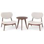 Set of accent chairs, 2 armchairs and a side table, 73 × 73 × 67 cm