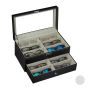 Prillide hoiukarp Relaxdays, kuni 6 prillipaari, Must, 33,5 × 15,5 × 19,5 cm
