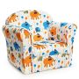 Velvet children's sofa with dinosaur and elephant patterns, 4.8 kg