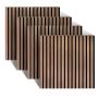 Akustilised seinapaneelid Relaxdays, 4 tk, Pruun, 60 × 60 × 1,8 cm