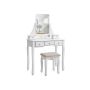 Makeup table with 5 drawers, white