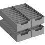 SONGMICS RUS015G01 Underwear Organizer, 4-piece Set, Gray, 50 × 10 × 22 cm