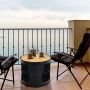 Round coffee table, With 2 shelves, Black, Ø 50 × 41.5 cm
