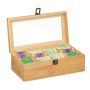 Teekarp Relaxdays, 4–10 sektsiooni, 29,5 × 10 × 17 cm
